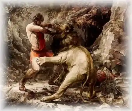 Геракл убивает Немейского льва