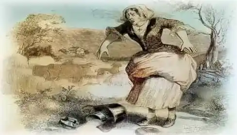 Молочница и горшок с молоком