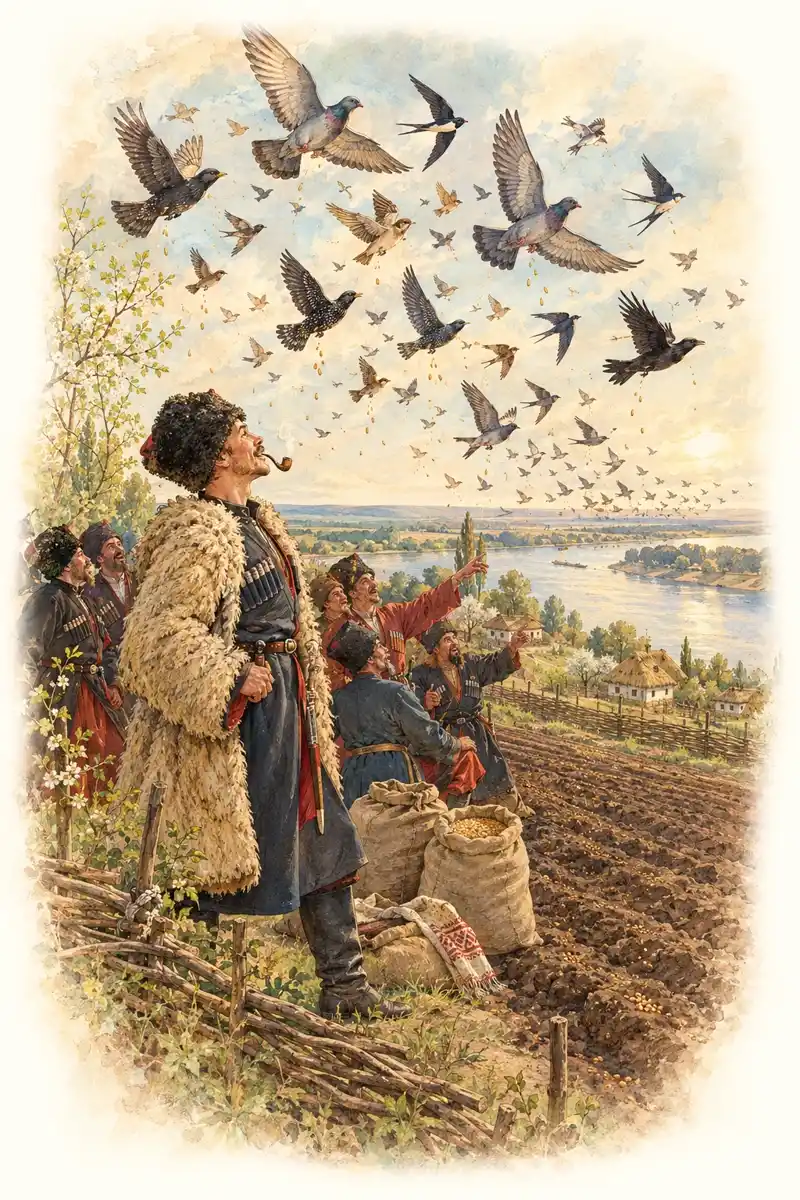 Казак и птицы